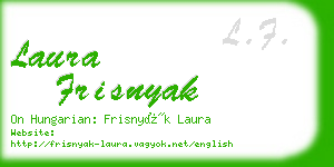 laura frisnyak business card